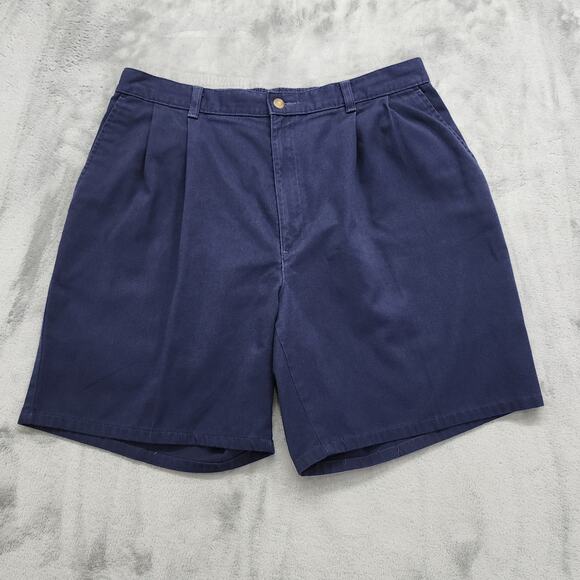 Van Heusen Other - Vintage Van Heusen Shorts Mens W38 Blue Pleated Bermuda Chino Preppy Summer